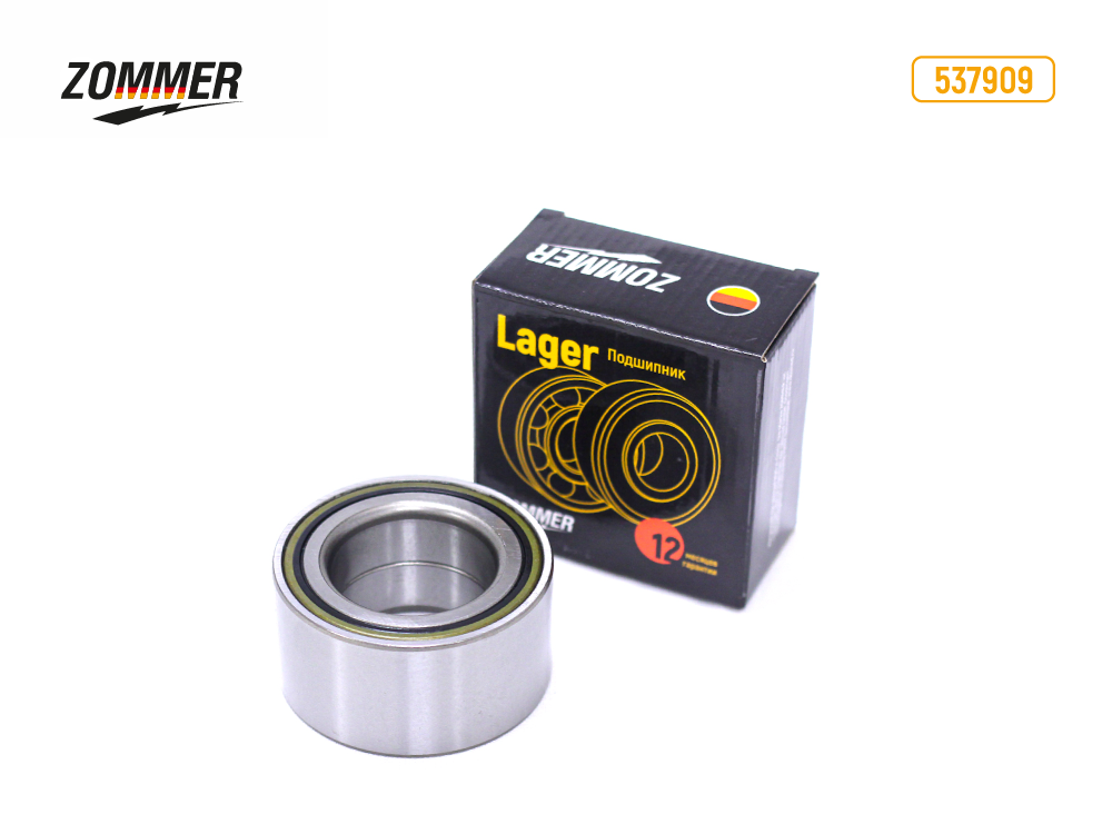 Подшипник передней ступицы ГАЗель/Соболь 2217/2752 (п/привод 4*4) "ZOMMER" (537909)
